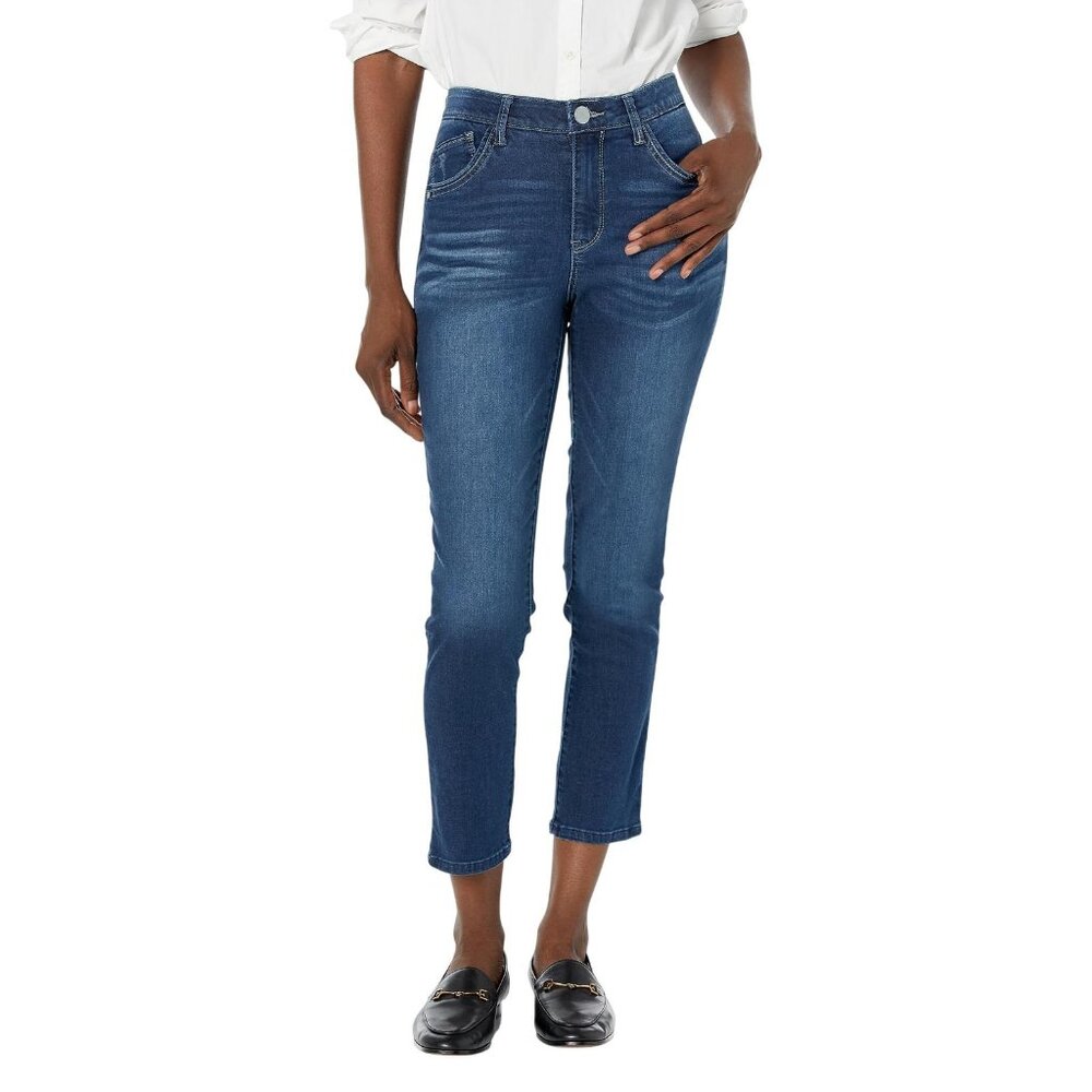 NWT Democracy Womens Ab Solution Vintage Skinny Jean B1877E3RJ Blue Artisanal 14